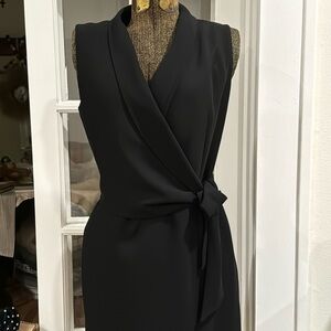 VINTAGE JONES NEW YORK Black dress with wrap style top Size 8 Made in Korea